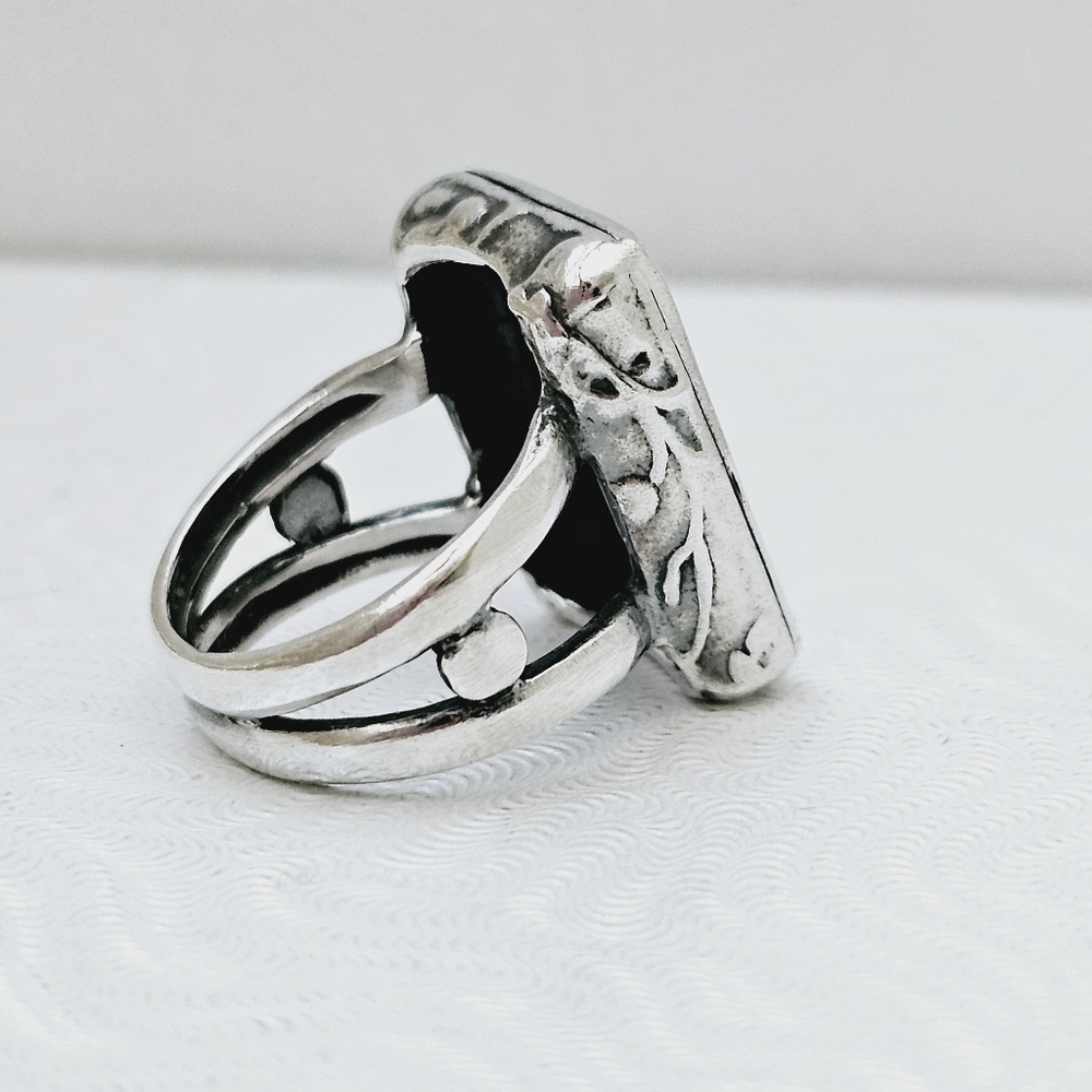 Silpada Sterling Silver Rectangular Leaf Vine Rin… - image 4